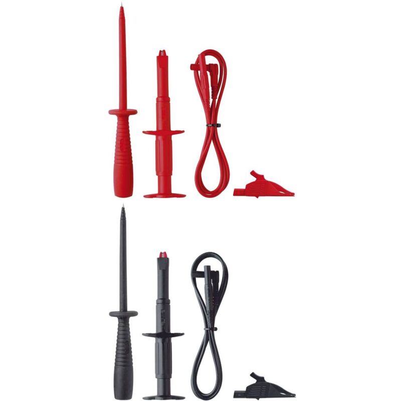 foto del prodotto benning ta 3 kit puntali di sicurezza spina a banana 4 mm spina a banana 4 mm 1.00 m rosso, nero 1 kit
