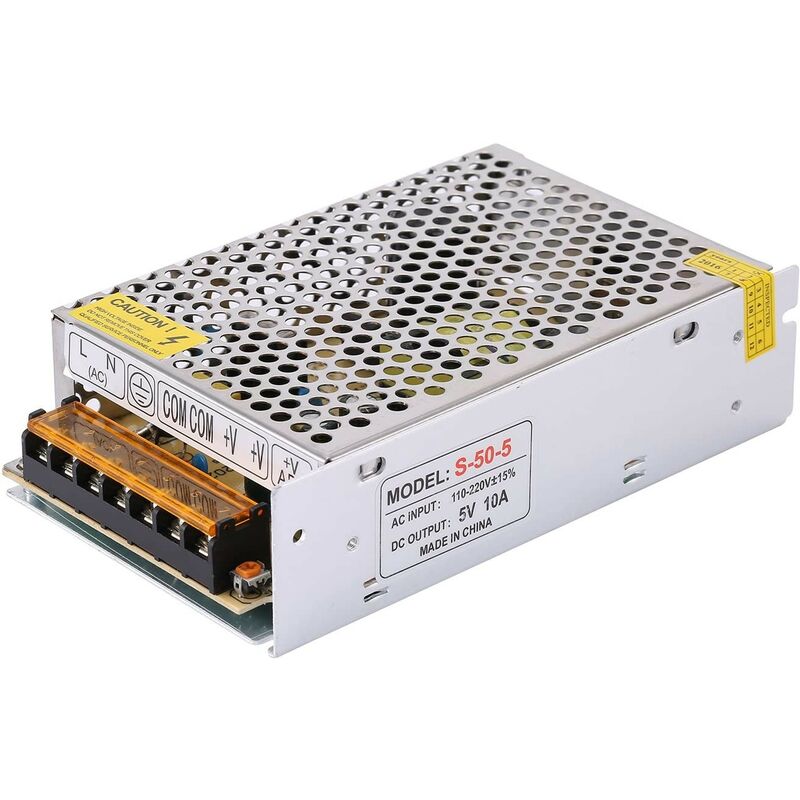 foto del prodotto benovo ac 220v dc 5v alimentatore 10a 50w stabilizzato switching trimmer