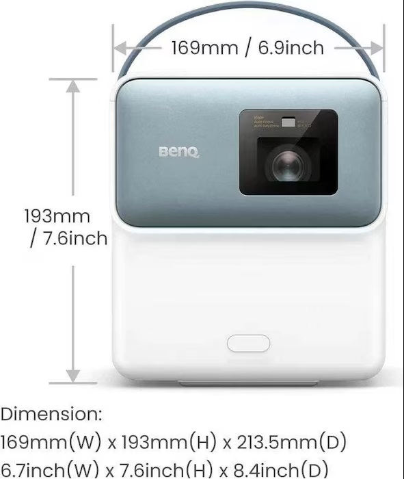 foto del prodotto benq gp100 proiettore a raggio standard 1000 ansi lumen dlp 1080p 1920x1080 blu, bianco