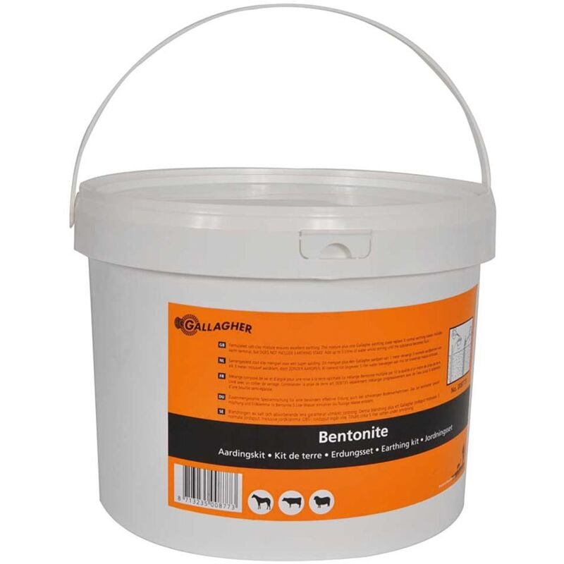 foto del prodotto bentonite super kit professionale gallagher per messa a terra e miglioramento conduttività del terreno 6kg