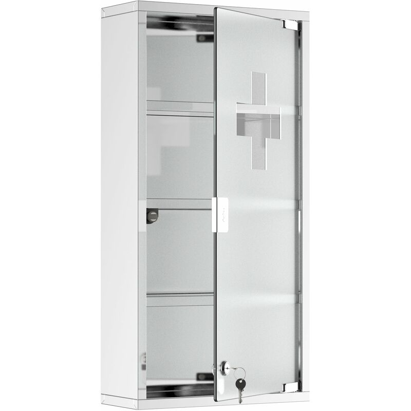foto del prodotto benzoni armadietto per medicinali quattro ripiani in acciaio inox 30x12x60 cm