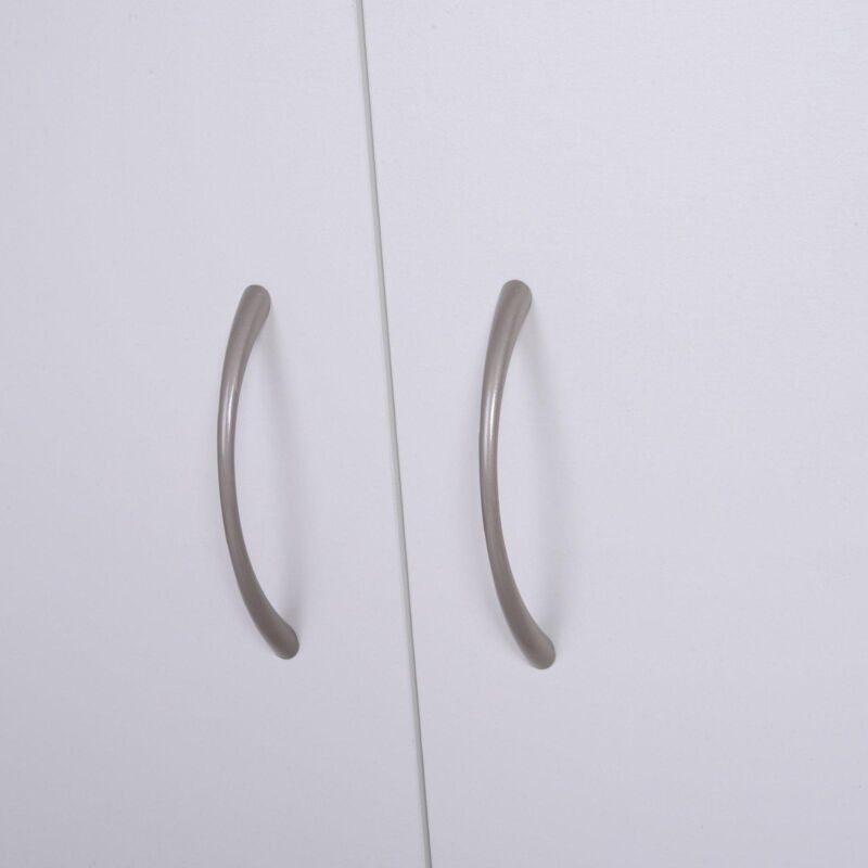 foto del prodotto benzoni credenza con 2 ante e 5 ripiani in legno e bianco 80x32x90.5 cm