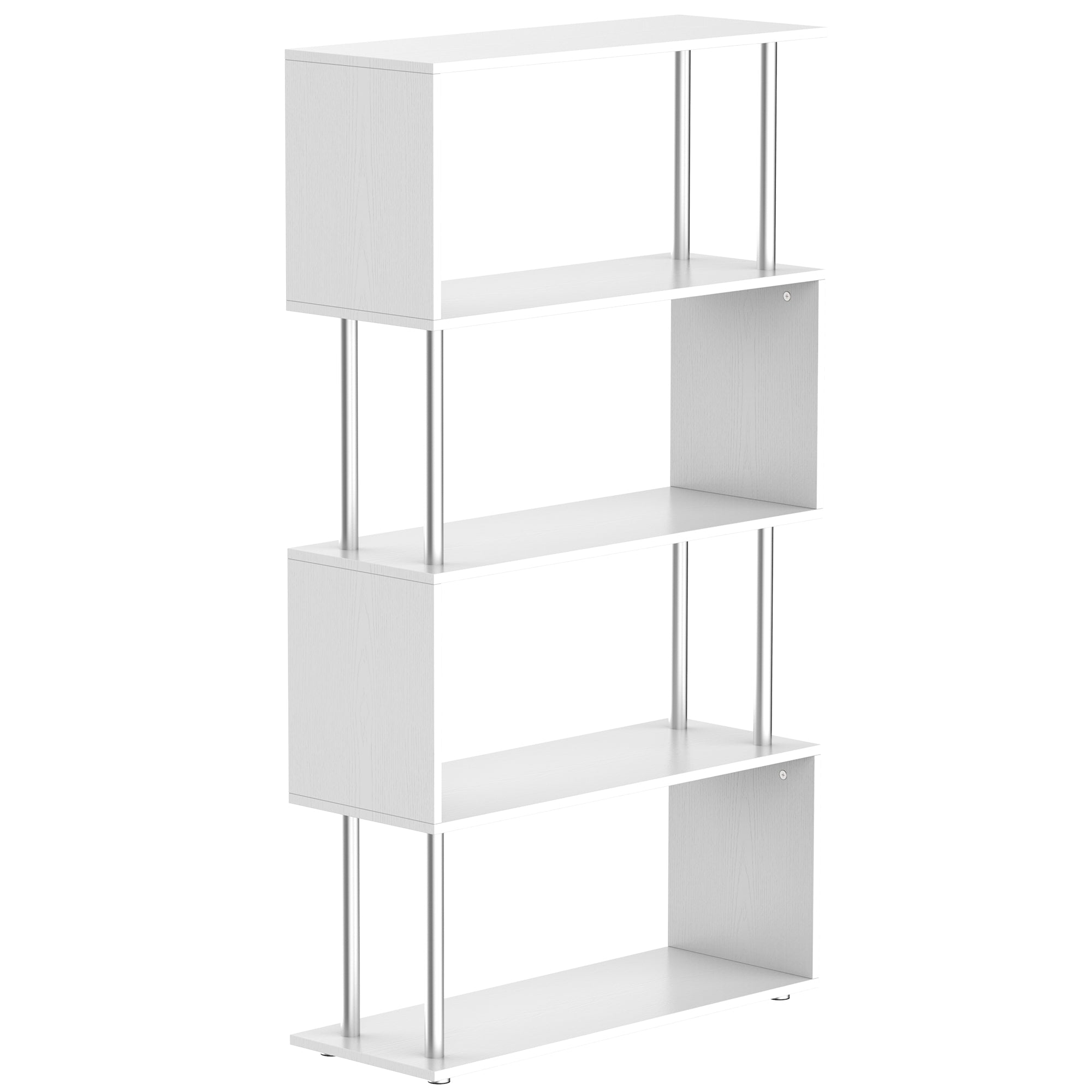 foto del prodotto benzoni libreria di design moderna 4 ripiani bianco 80x30x145 cm
