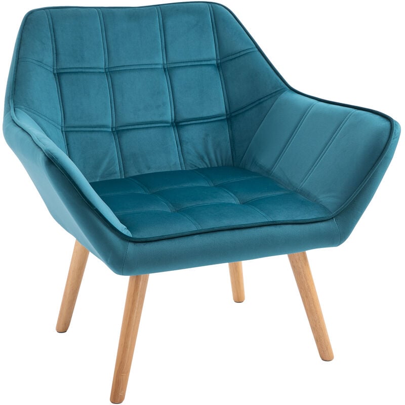 foto del prodotto benzoni poltrona imbottita 79x69,5x72,5 cm in tessuto petrolio