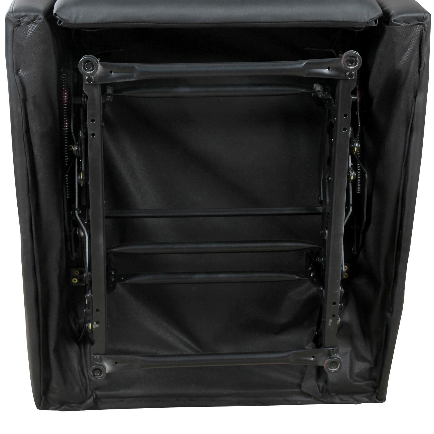foto del prodotto benzoni poltrona relax reclinabile ergonomica in similpelle 65x92x100 cm nero