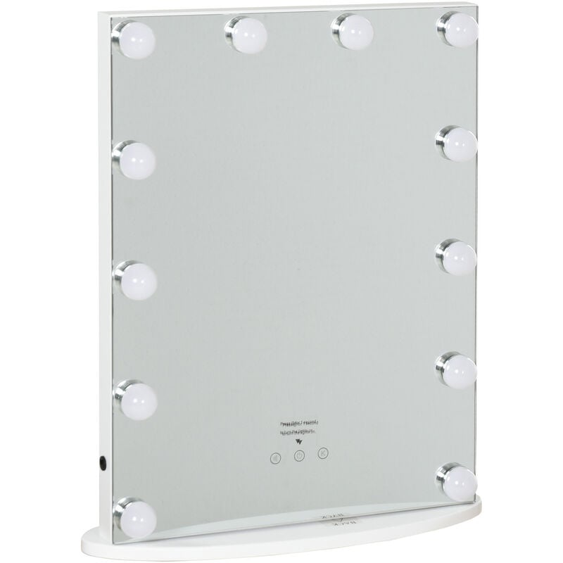 foto del prodotto benzoni specchio da tavolo con led 41,5x13,5x51 cm per trucco make up