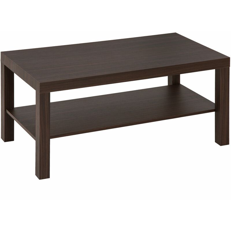 foto del prodotto benzoni tavolino basso in legno da soggiorno noce 90x45x40.5 cm
