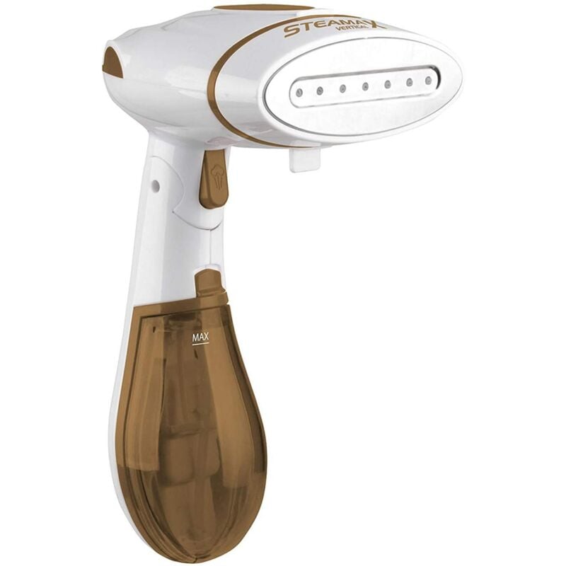 foto del prodotto beper 50.160 steamax stiratrice verticale, 1300 w, capacit 120 ml, vapore 26 gr min,2 spazzole, clip per pantaloni, oro