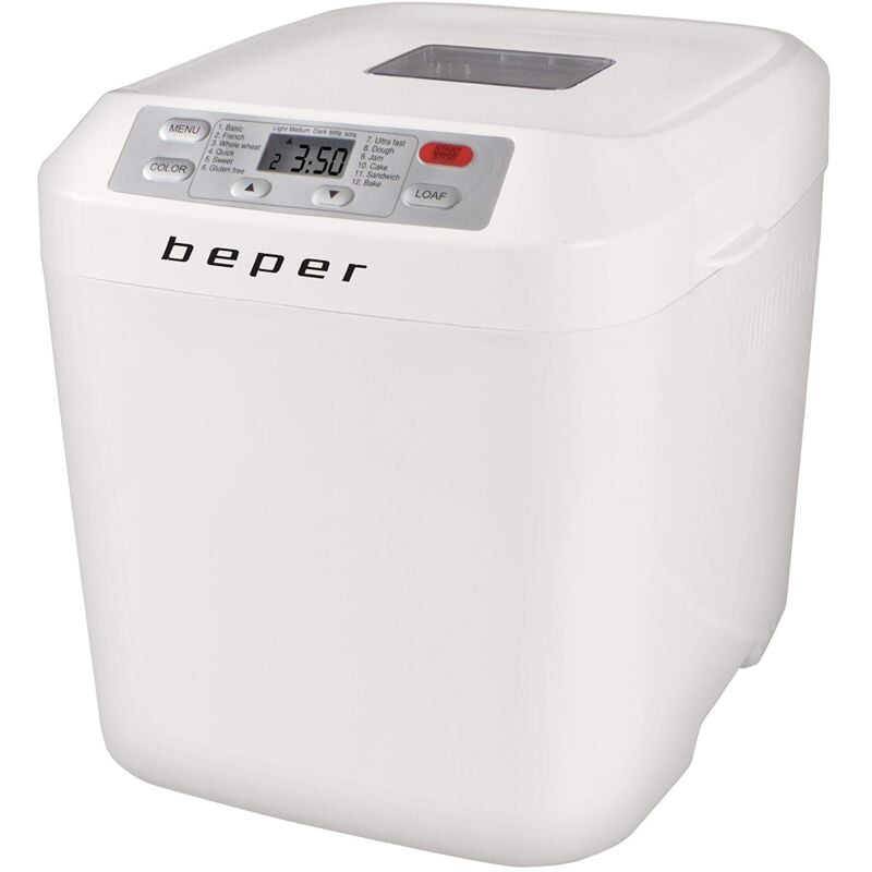 foto del prodotto beper bc.130 macchina per il pane gluten free, 550 w, 1 kilogram, recipiente antiaderente, bianca