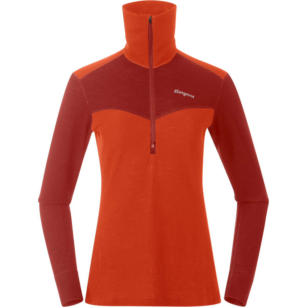 foto del prodotto bergans donna maglia a manica lunga inner dual merino half zip