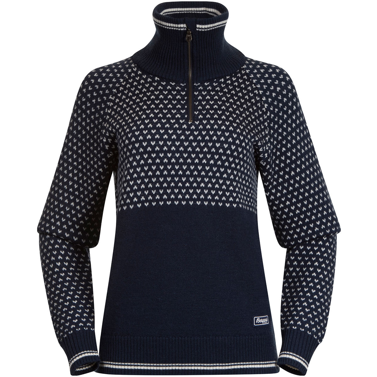 foto del prodotto bergans donna pullover con mezza zip alvdal wool