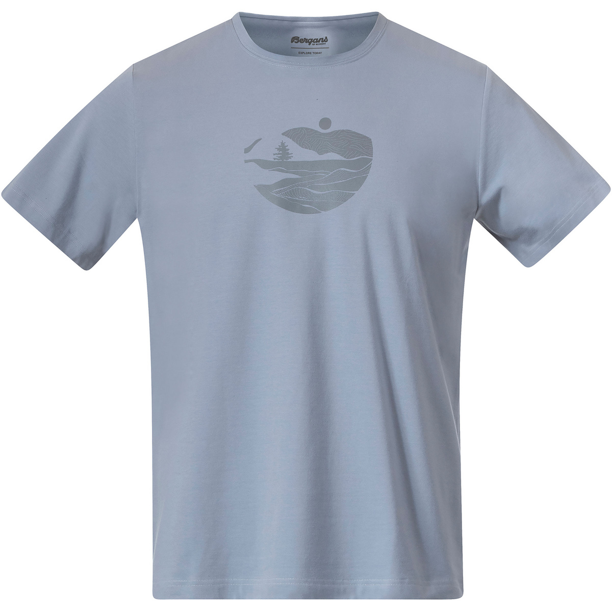 foto del prodotto bergans uomo maglia a manica corta nordmarka organic cotton print
