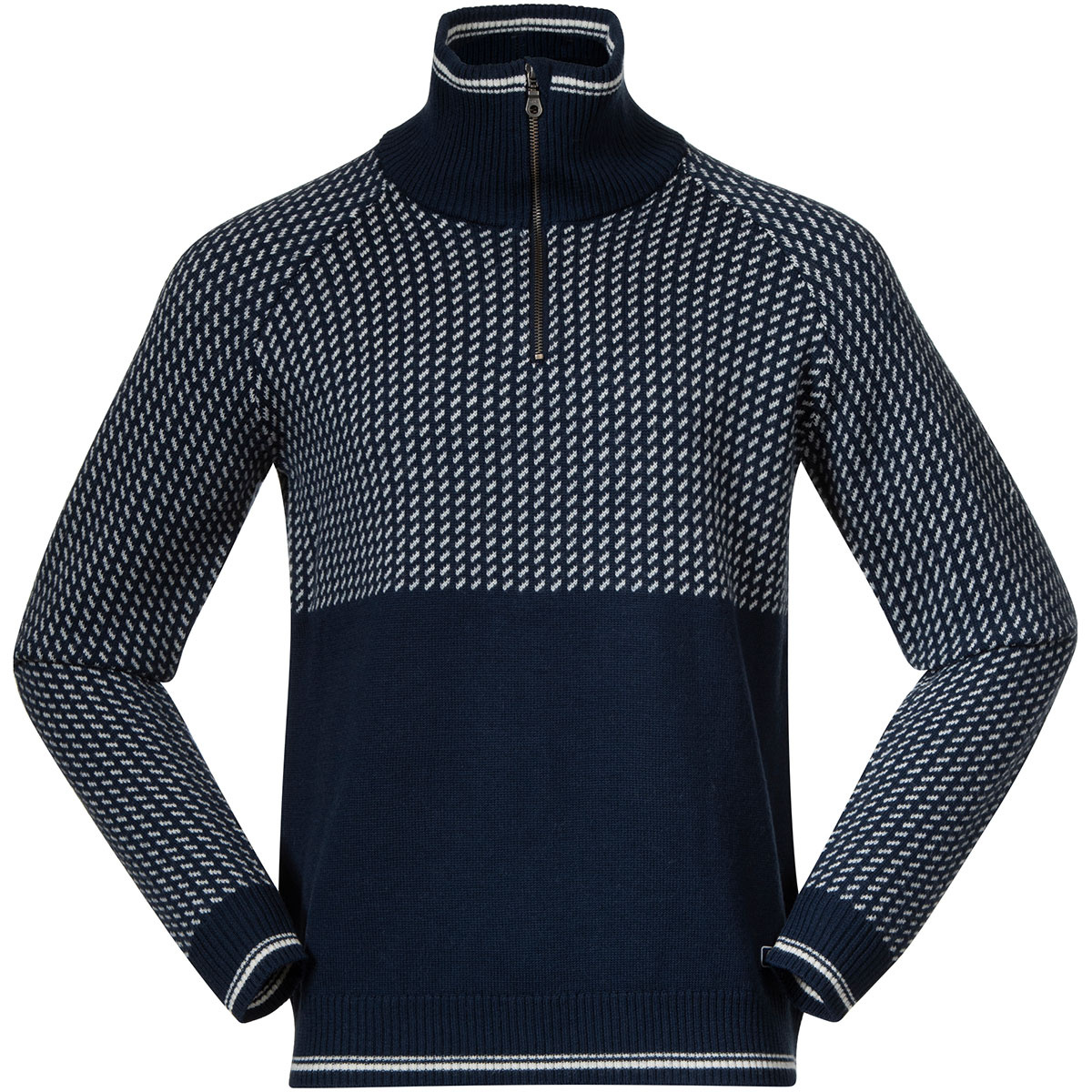 foto del prodotto bergans uomo pullover con mezza zip in lana alvdal