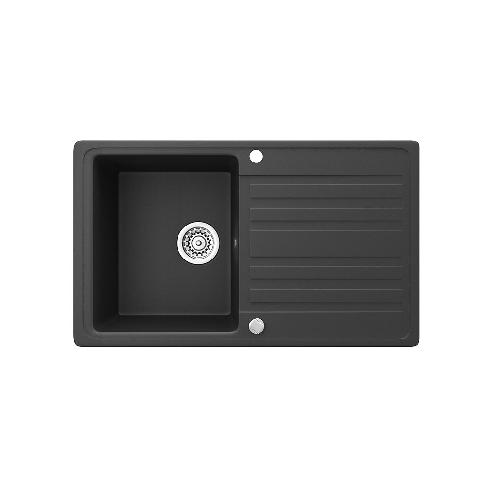 foto del prodotto bergstr m lavello nero 76.5 x 46 cm con asciugatura