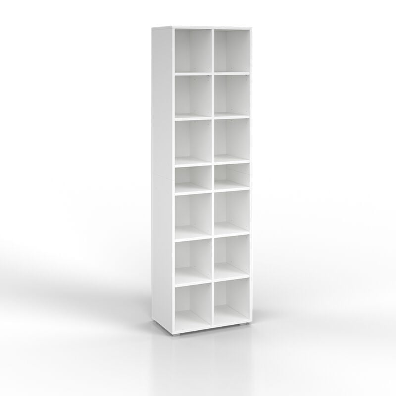 foto del prodotto bergstroem scarpiera paris, bianco, 54.2 x 183.3 cm 22 scomparti, vicco