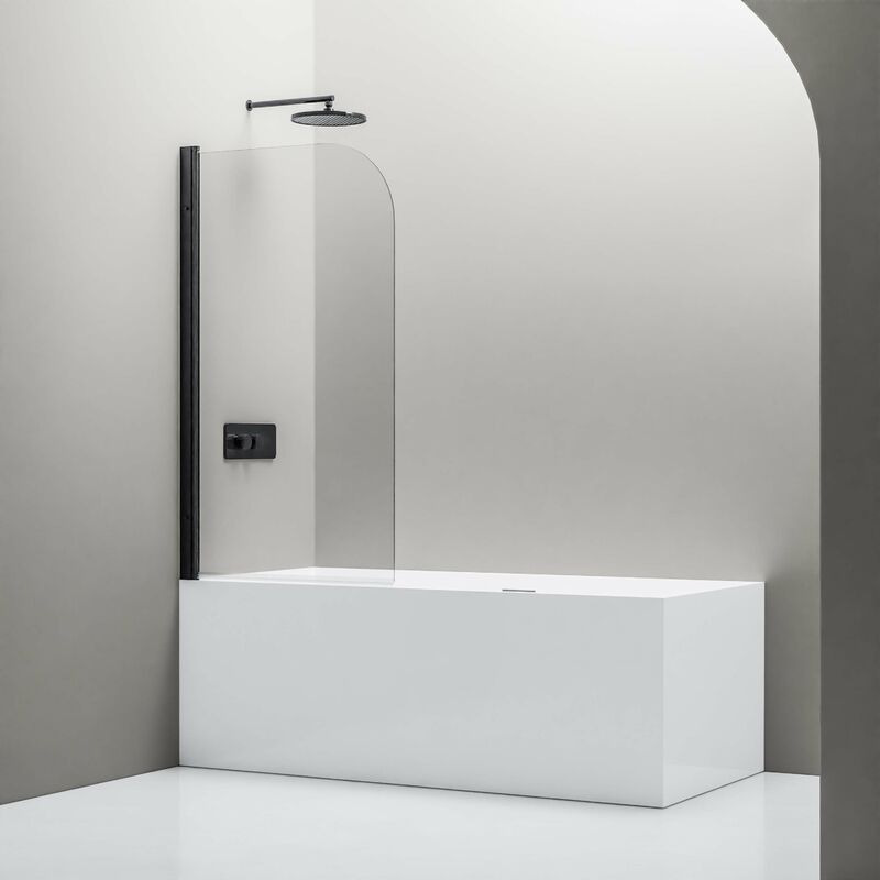 foto del prodotto bernstein cabina doccia nano real glass 6mm nt201 colore e dimensioni del profilo selezionabili nero opaco, 100x140cm