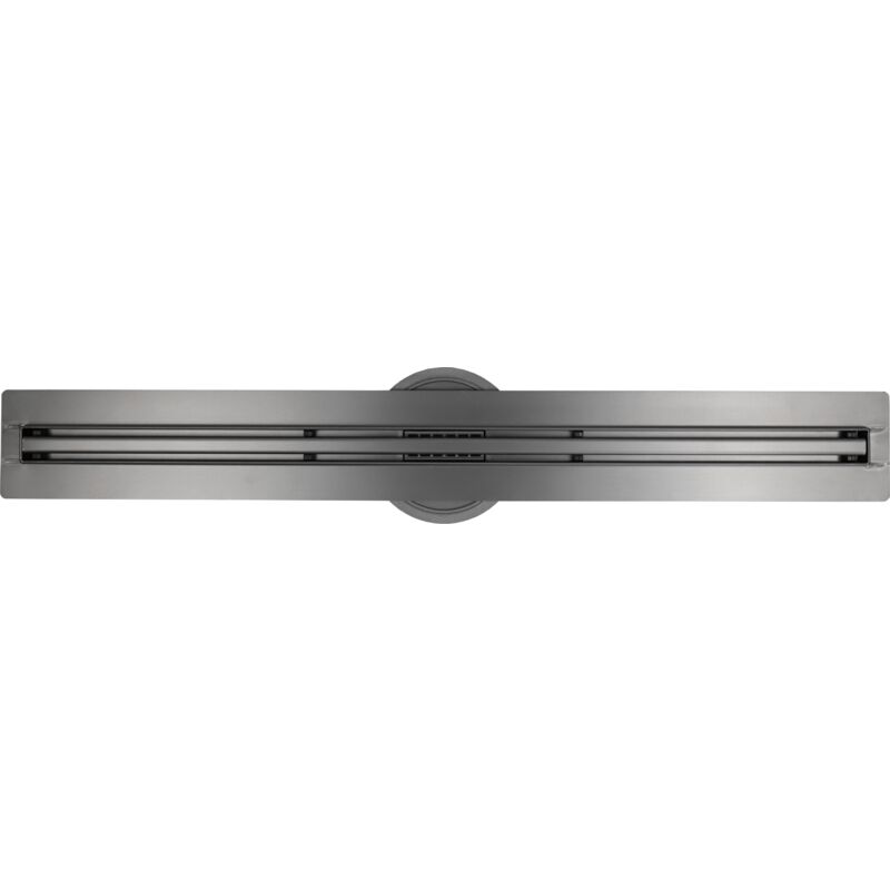 foto del prodotto bernstein canalina doccia in acciaio inox flexm03 gunmetal per cabina doccia lunghezza selezionabile 600mm