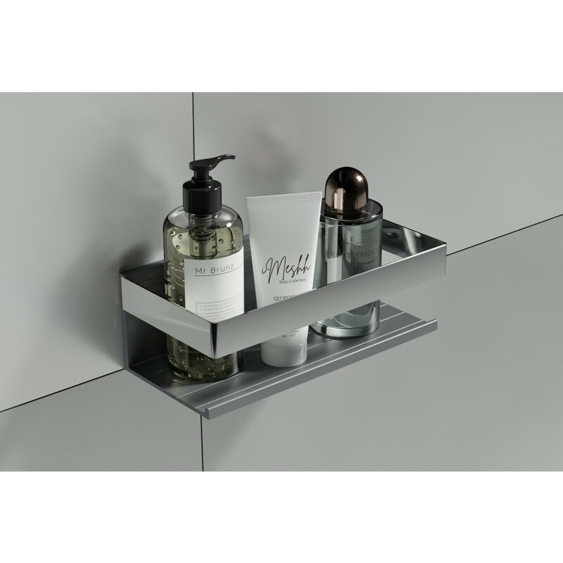 foto del prodotto bernstein cestino doccia dk319 in acciaio inox larghezza 22 cm colore selezionabile chrom satiniert de 