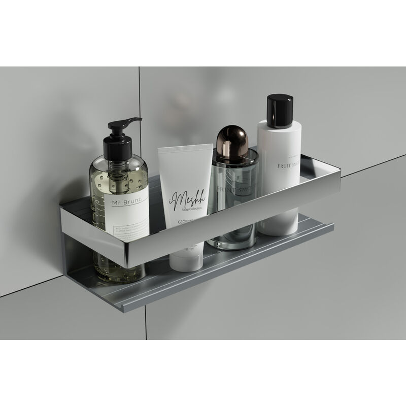 foto del prodotto bernstein cestino doccia dk319 in acciaio inox larghezza 28 cm colore selezionabile chrom satiniert de 