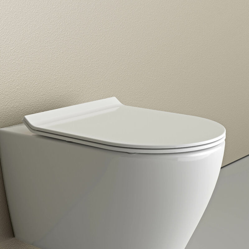 foto del prodotto bernstein coperchio wc flat coperchio di ricambio per sedile wc softclose u2019 bianco lucido