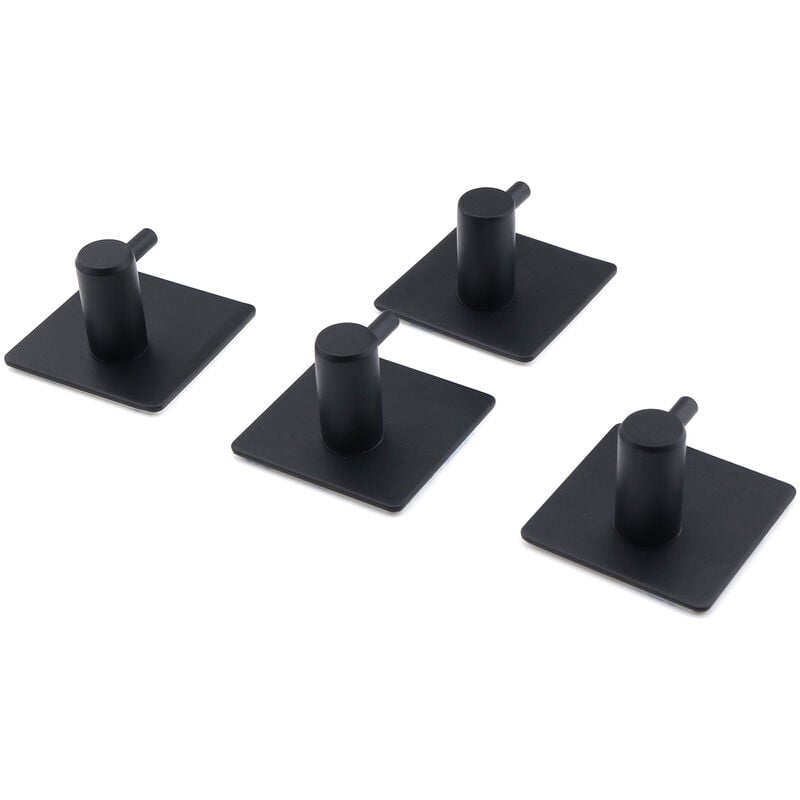foto del prodotto bernstein gancio per asciugamani hk450 autoadesivo 4 pezzi colore selezionabile nero opaco 