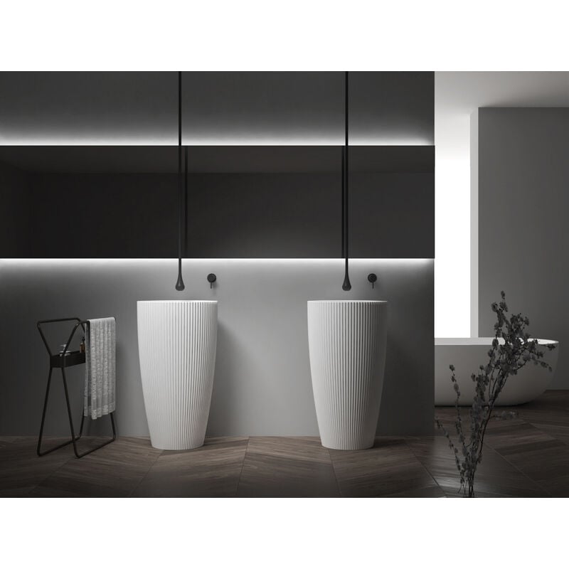 immagine 0 del prodotto bernstein lavabo freestanding twz316 di pietra solida solid stone 50 x 50 x 90 cm colore a scelta bianco opaco