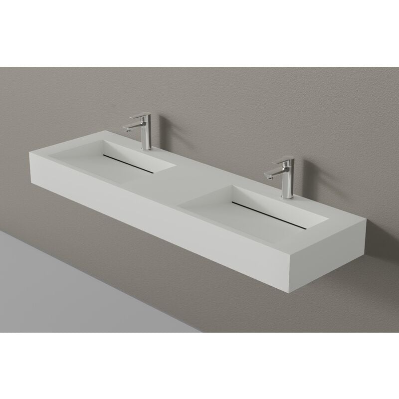 immagine 0 del prodotto bernstein lavabo in ghisa a parete twg16 153 x 45 x 15 cm colore selezionabile base in acciaio inox nero opaco opzionale bianco opaco,