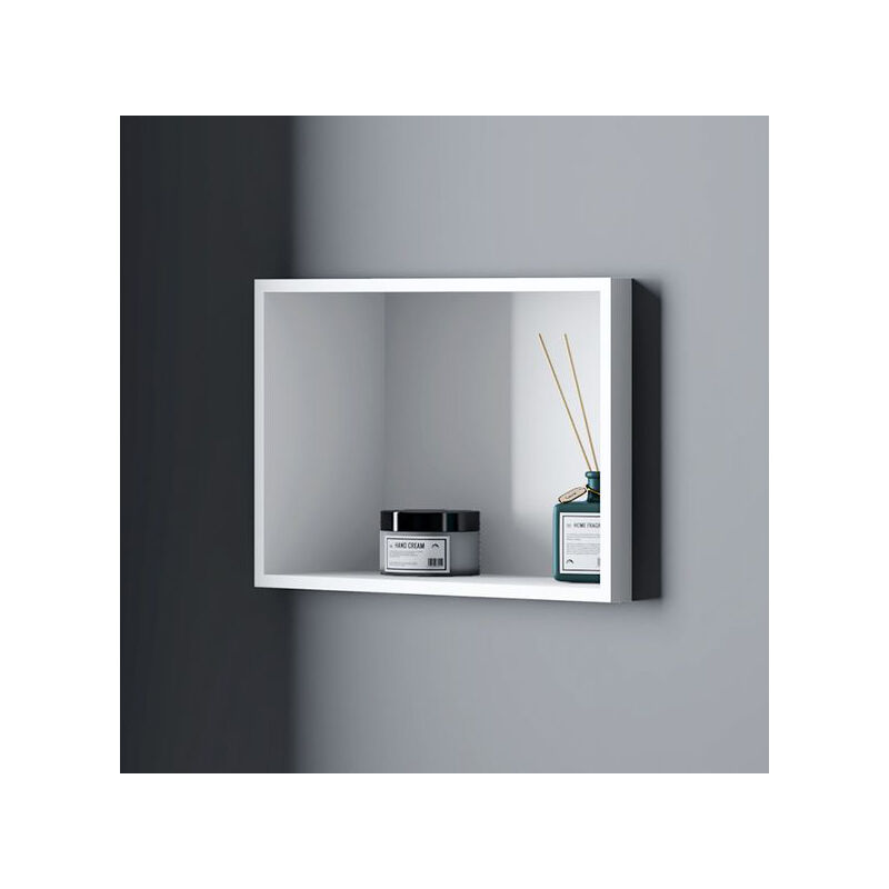 foto del prodotto bernstein nicchia da parete ba2513 in colata minerale larghezza selezionabile bianco opaco, 30cm