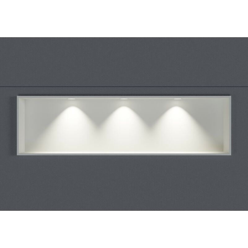 foto del prodotto bernstein nicchia da parete eg3010 in colata minerale bianco altezza 30 cm profondit 10 cm con o senza faretto led 90cm, 3x spot