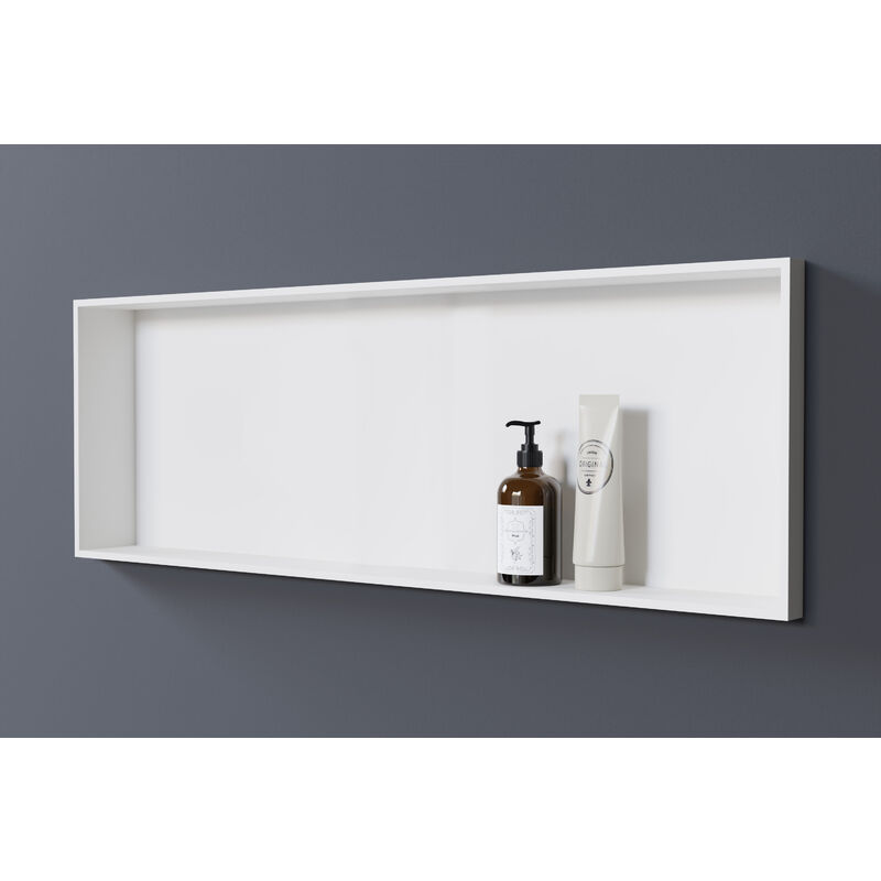 foto del prodotto bernstein nicchia da parete eg3010 in colata minerale bianco altezza 30 cm profondit 10 cm con o senza faretto led 90cm, ohne led spot de 