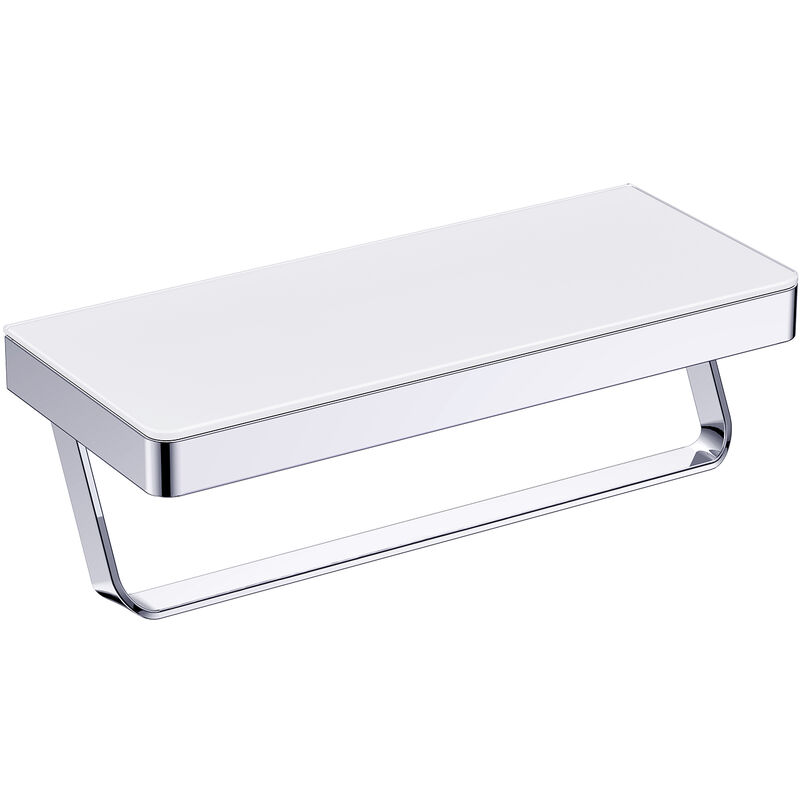 foto del prodotto bernstein portasalviette g504 in acciaio inox con ripiano in vetro