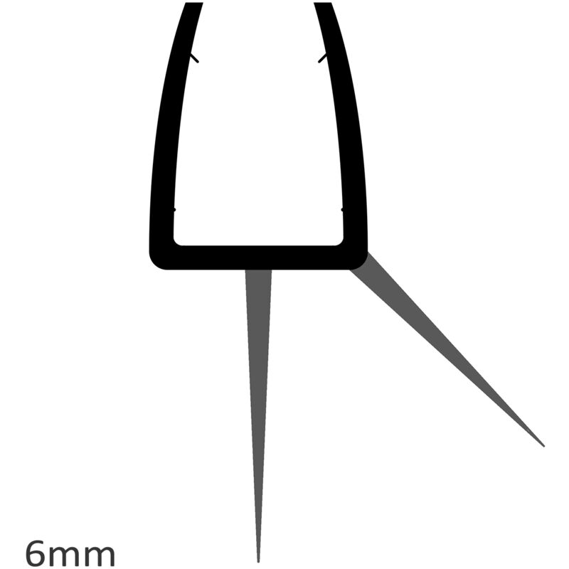 foto del prodotto bernstein ricambio cabine doccia spessore vetro 6 mm, 8 mm guarnizione doccia fondo porta larghezza selezionabile vetro esg con 8mm di