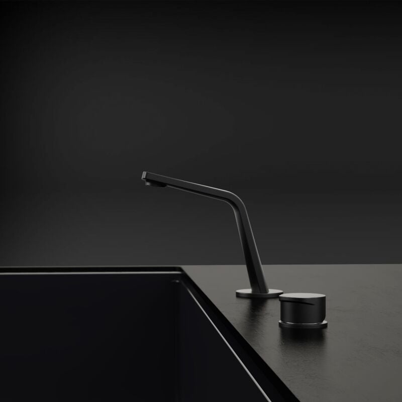 foto del prodotto bernstein rubinetto a due fori per lavabo xelo flex 160 diversi colori a disposizione nero opaco 