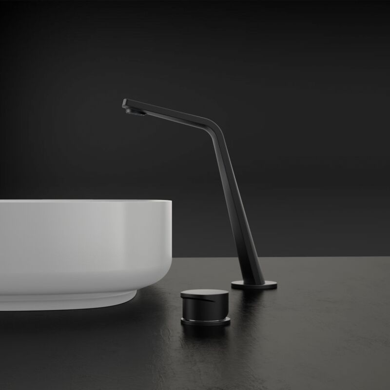 foto del prodotto bernstein rubinetto per lavabo xelo flex 260 bocca alta colore selezionabile nero opaco 