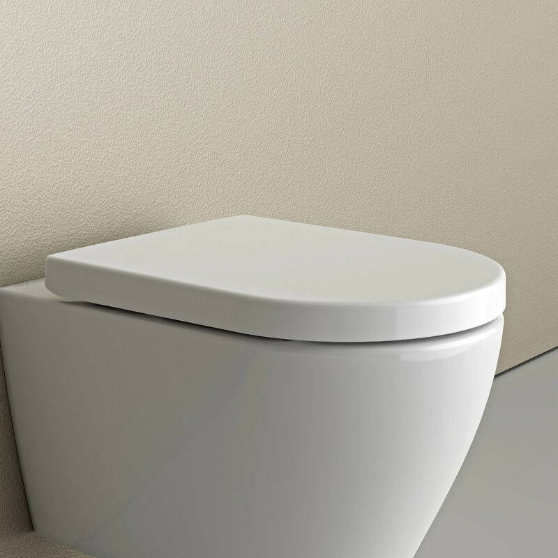 foto del prodotto bernstein sedile per wc softclose con sedile wc per bambini coperchio di ricambio u1006 bianco lucido