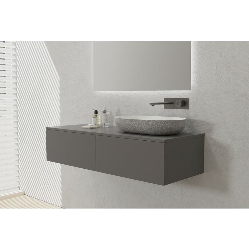 foto del prodotto bernstein set di mobili da bagno tlb120 120 x 48 x 28 cm colore selezionabile grigio morbido opaco