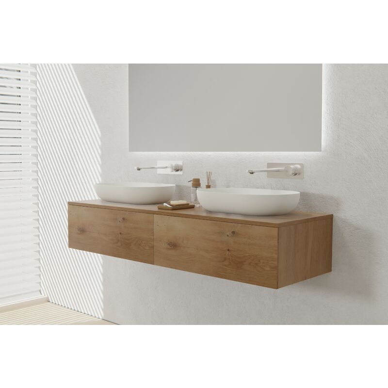 foto del prodotto bernstein set di mobili da bagno tlb150 150 x 48 x 28 cm colore selezionabile struttura in rovere