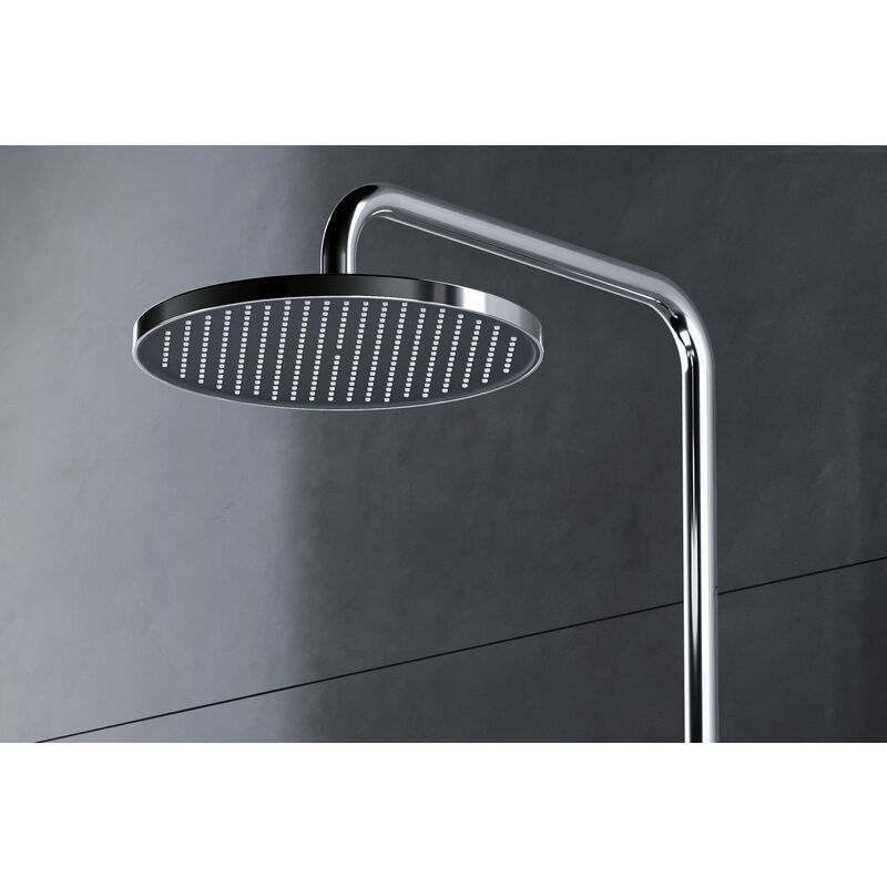 foto del prodotto bernstein soffione a pioggia d2211r rotondo 25,4 cm anti calcare colore selezionabile chrom schwarz matt de 