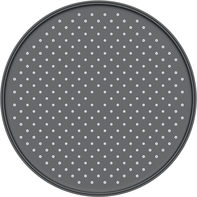 foto del prodotto bernstein soffione a pioggia d2211r rotondo 25,4 cm anti calcare colore selezionabile nero opaco 