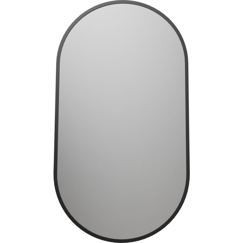 foto del prodotto bernstein specchio illuminato a led 8144 2.0 ovale con riscaldamento dello specchio e regolazione della luce calda fredda cornice nera