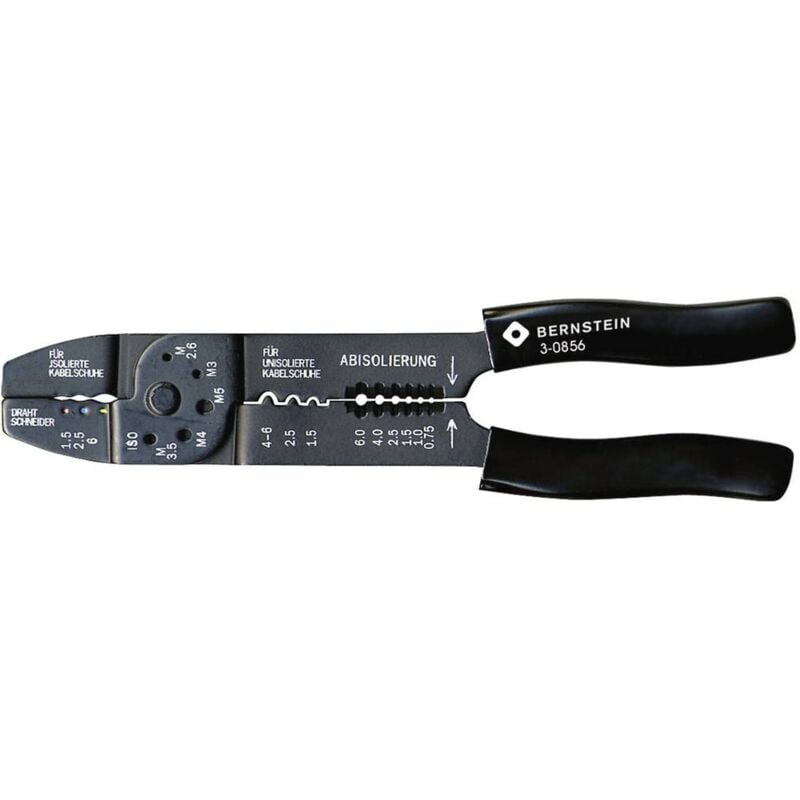 foto del prodotto bernstein tools for electronics 3 0856 pinza crimpatrice capocorda isolato, capocorda non isolato 1.5 fino a 6 mm 