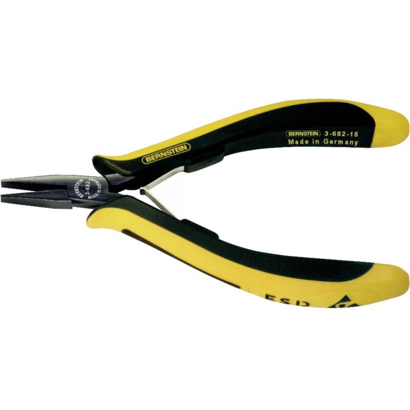 foto del prodotto bernstein tools for electronics 3 682 15 esd pinza a becchi lunghi dritti acciaio speciale 130 mm