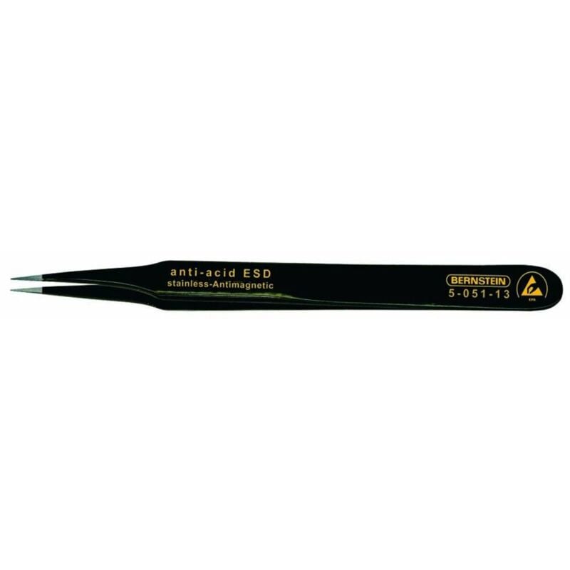 foto del prodotto bernstein tools for electronics 5 051 13 pinzetta smd 2 sa esd acuminate 120 mm