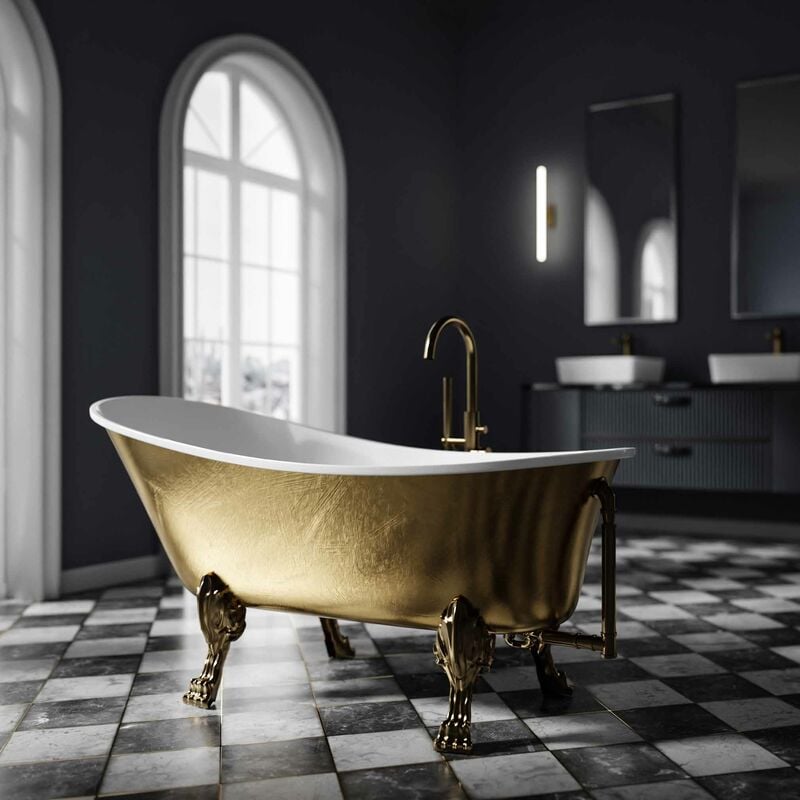 foto del prodotto bernstein vasca da bagno con piedini paris premium oro 175 x 74 cm