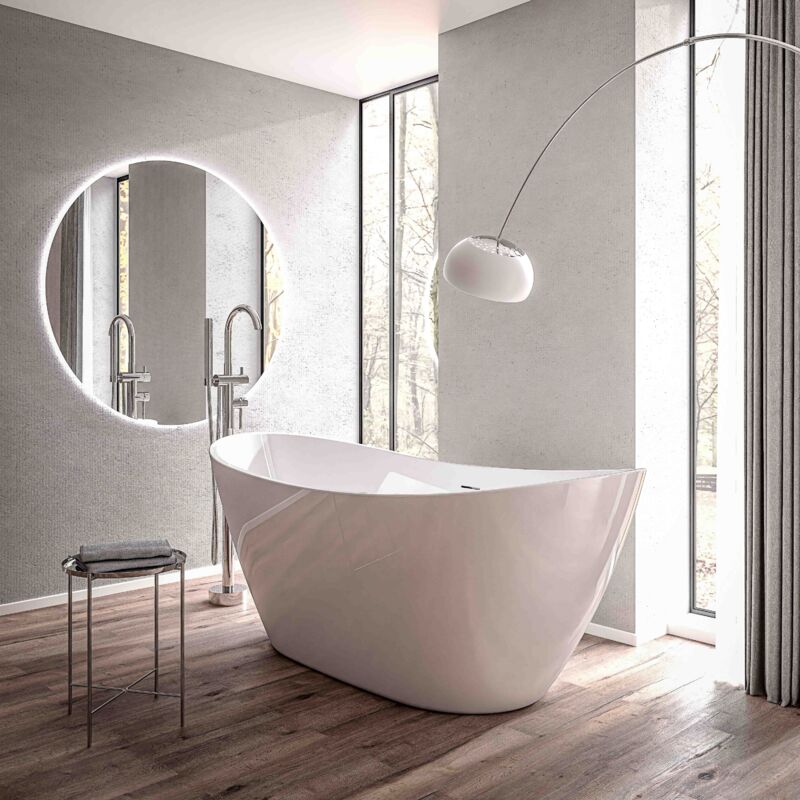 foto del prodotto bernstein vasca da bagno freestanding bellagio 2.0 acrilico dimensioni e colore a scelta bianco lucido, 170 x 78 cm