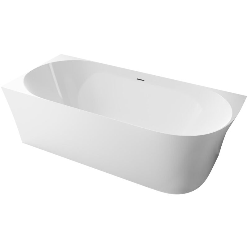 foto del prodotto bernstein vasca da bagno freestanding nova slim line acrilico bianco installazione a sinistra dimensioni selezionabili 170 x 78 cm