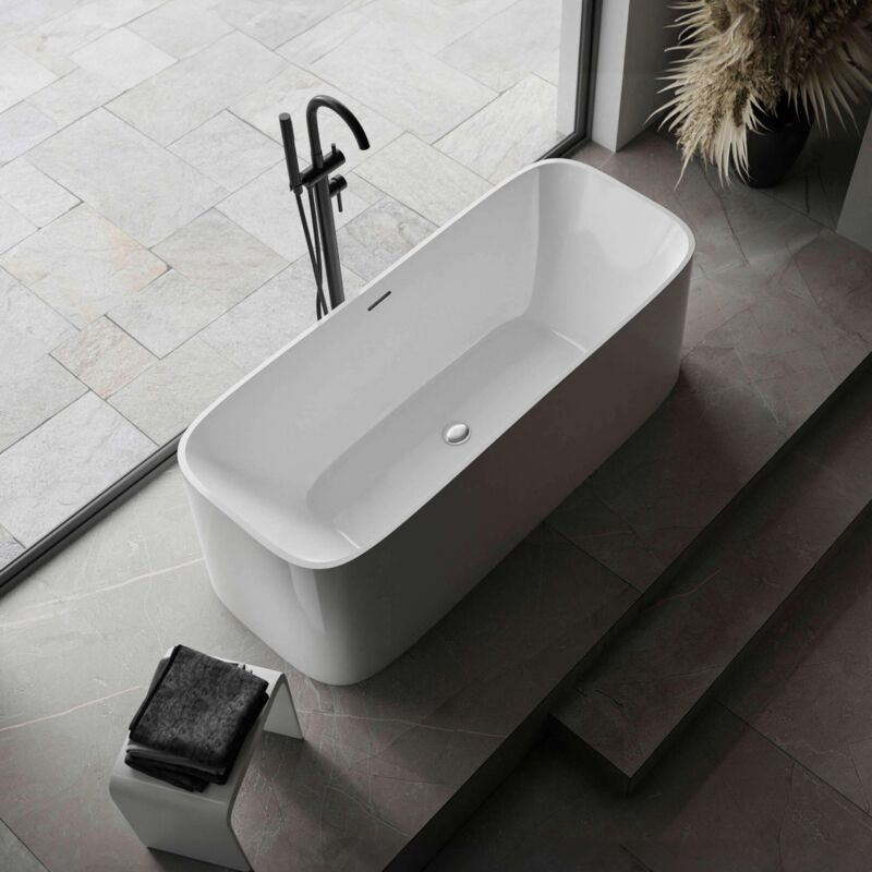 foto del prodotto bernstein vasca da bagno freestanding riva 2.0 acrilico bianco dimensioni selezionabili 170x70 cm de 