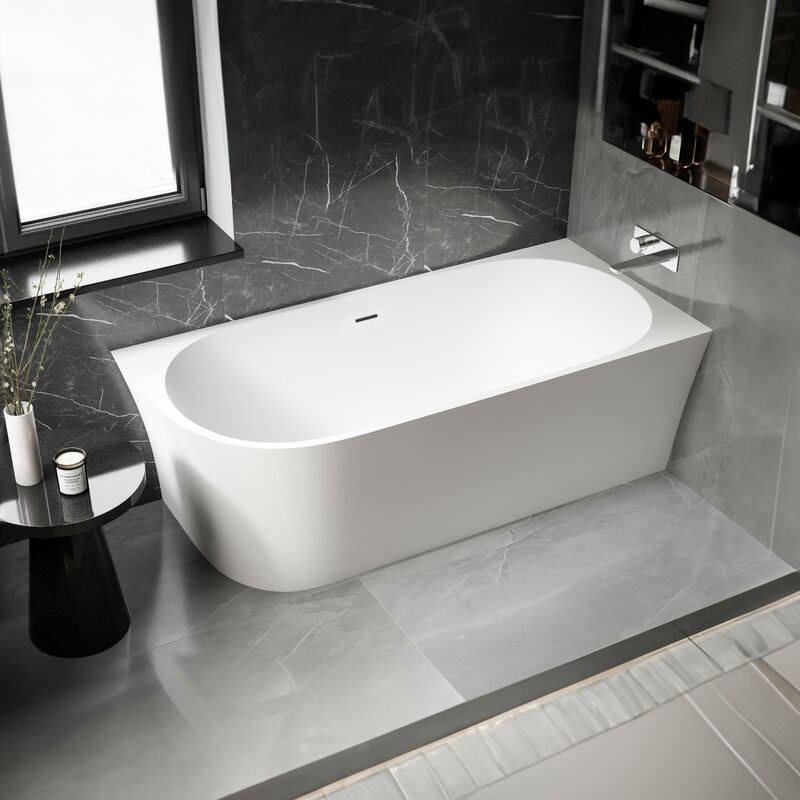 foto del prodotto bernstein vasca da bagno salvaspazio acrilico sanitario nova corner installazione a destra 170 x 78 cm rubinetteria opzionale con rubinetteria