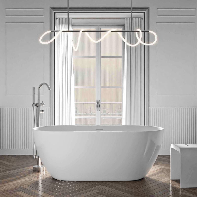 foto del prodotto bernstein vasca freestanding jazz plus 2.0 acrilico bianco lucido 160 x 75 x 59 cm