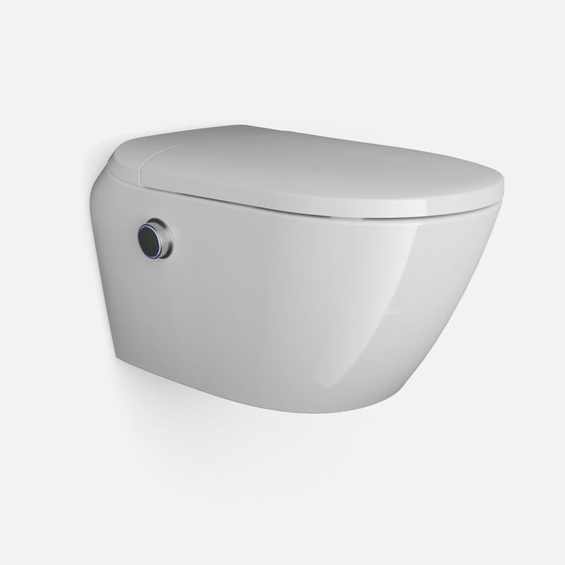 foto del prodotto bernstein wc con bidet integrato t640 pro bianco con tecnologia microbubble, funzione decalcificante e riscaldamento sedile